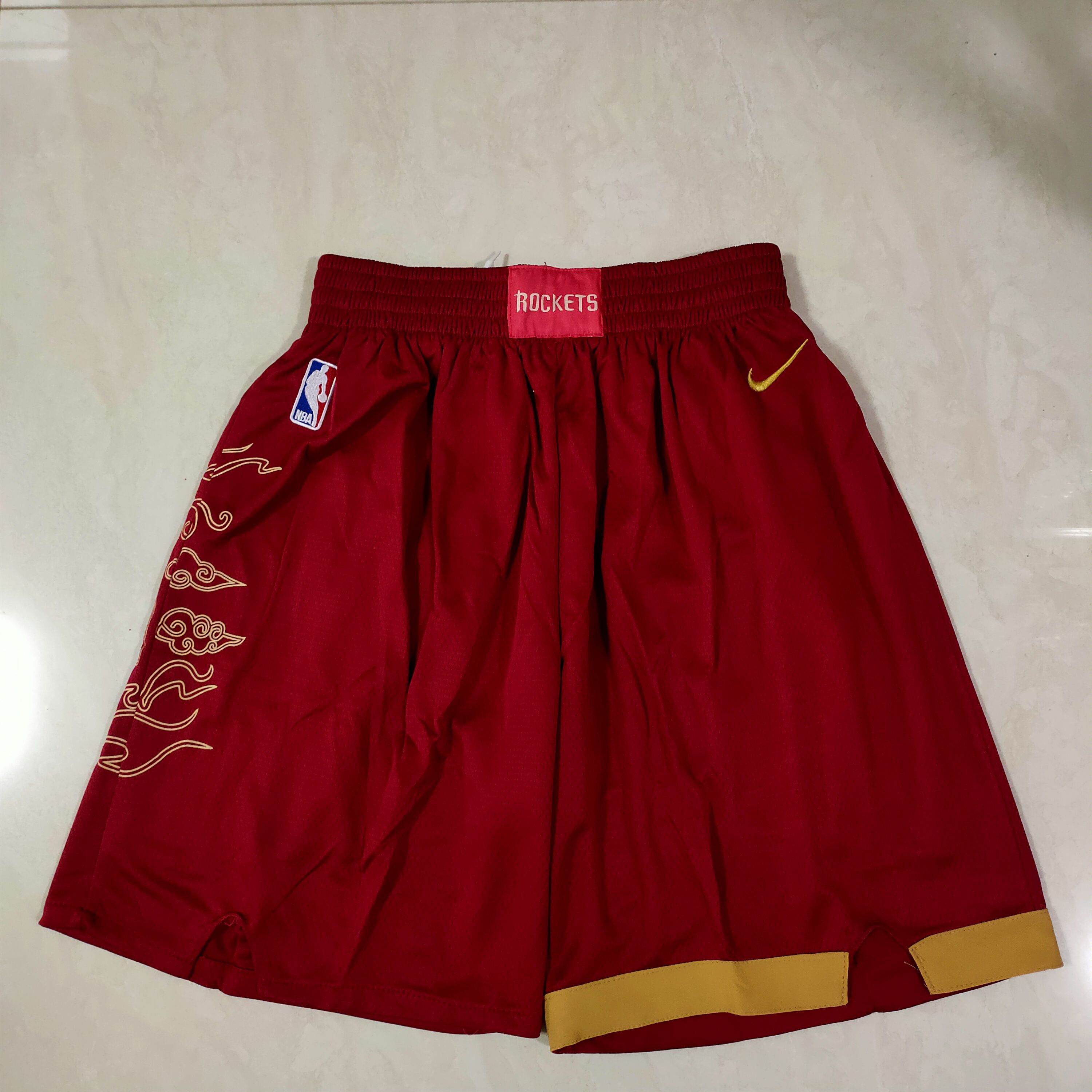 Men NBA Houston Rockets Red Shorts 0416